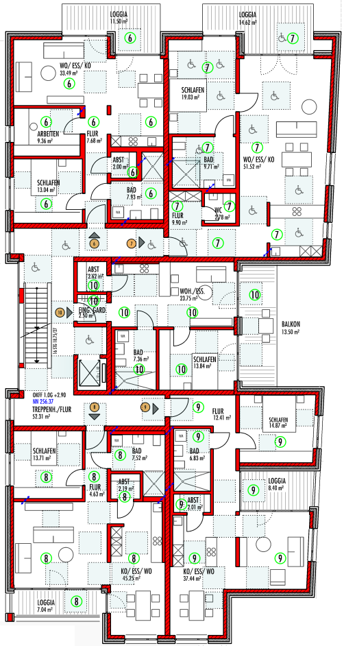 Grundriss 1. Obergeschoss